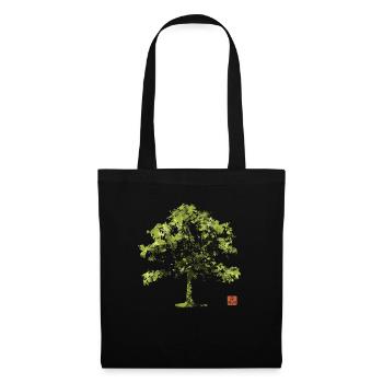 Shinrin Yoku Japanese Art Nature Forest - Stoffbeutel - Schwarz - Vorne