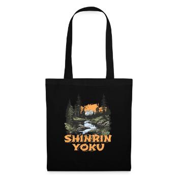 Shinrin Yoku Japanese Art Nature Forest - Stoffbeutel - Schwarz - Vorne