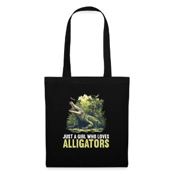 Alligatoren Alligator - Stoffbeutel - Schwarz - Vorne