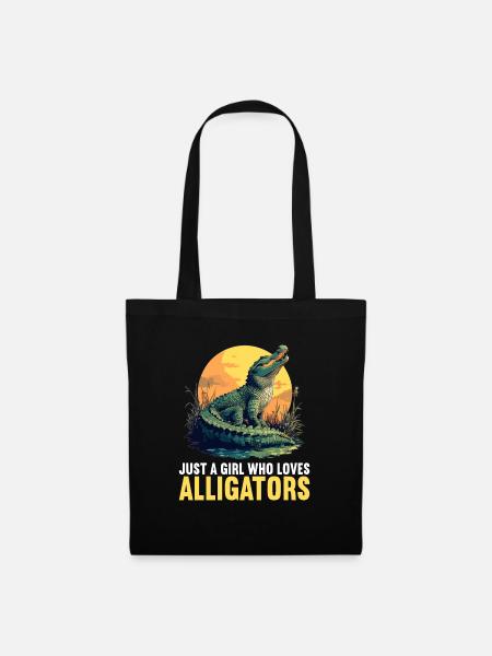 Alligatoren Alligator - Stoffbeutel - Schwarz