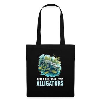 Alligatoren Alligator - Stoffbeutel - Schwarz - Vorne