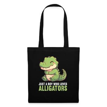 Alligatoren Alligator - Stoffbeutel - Schwarz - Vorne