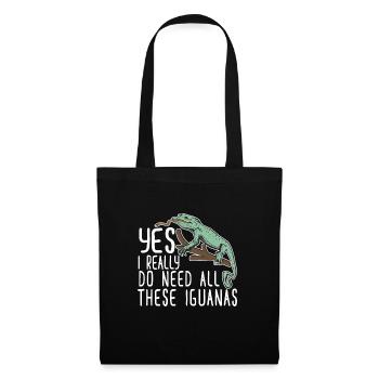 Herpétologiste amateur de reptiles iguanien - Sac en tissu - noir - Devant