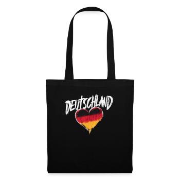 Allemagne Allemagne Allemand GER Almanya Alemania - Sac en tissu - noir - Devant