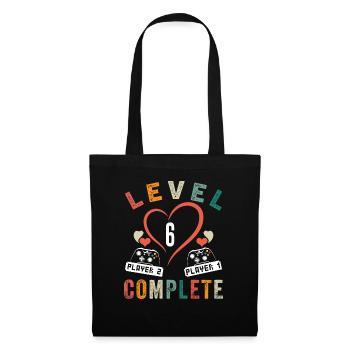 Level 6 Complete 6th Anniversary 6 Years Wedding - Tote Bag - black - Front