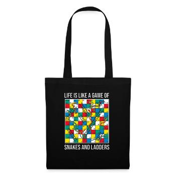La vie est comme un jeu de serpents et d’échelles - Sac en tissu - noir - Devant