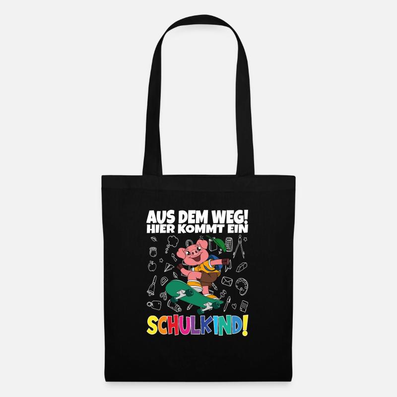 Schulkind 2024 Einschulung Schulanfang - Stoffbeutel - Schwarz