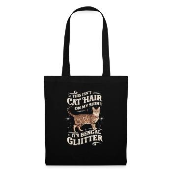 Katze Bengal Geschenk - Stoffbeutel - Schwarz - Vorne