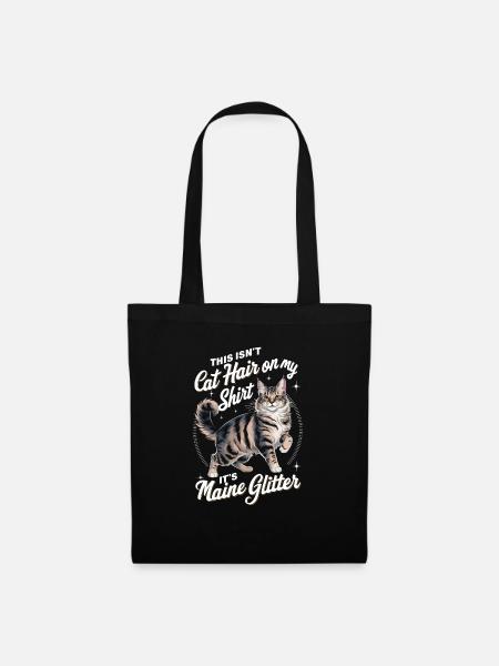 Katze Maine Coon Geschenk - Stoffbeutel - Schwarz