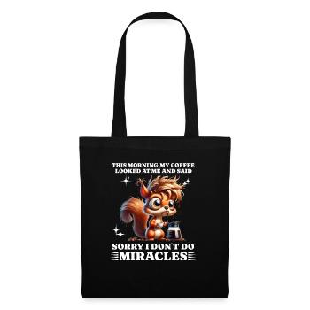 morning grouch coffee funny saying squirrel - Tote Bag - black - Front
