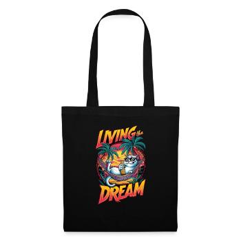 Cat with a beer at the beach - humor - Tote Bag - black - Front