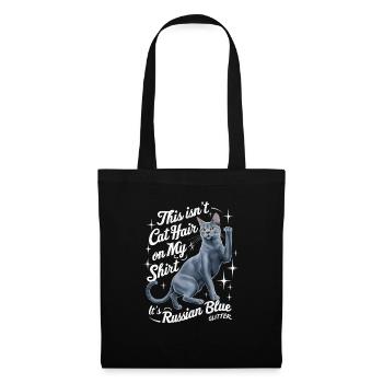 Katze Russisch Blau Geschenk - Stoffbeutel - Schwarz - Vorne