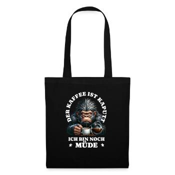 Morning grouch coffee is broken funny gorilla - Tote Bag - black - Front
