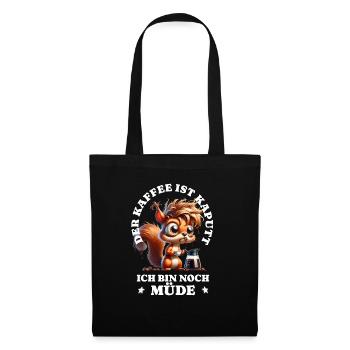 Morning grouch Coffee is broken Squirrel - Tote Bag - black - Front