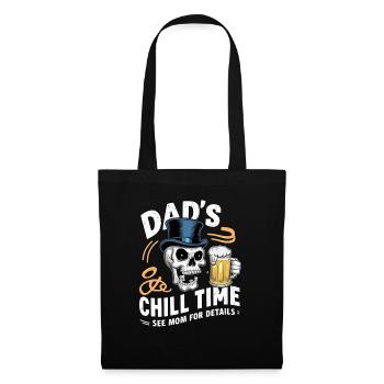 dad s chill time - papa biere - Sac en tissu - noir - Devant