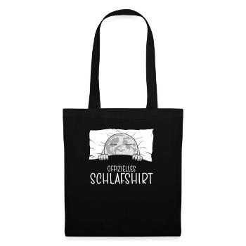 Offizielles Schlafshirt Mond Schlafanzug - Stoffbeutel - Schwarz - Vorne