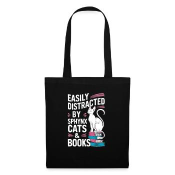 Katze Sphynx Geschenk - Stoffbeutel - Schwarz - Vorne