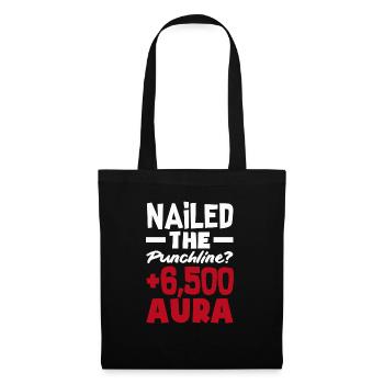 Vous avez réussi la chute ? +6500 aura - Sac en tissu - noir - Devant