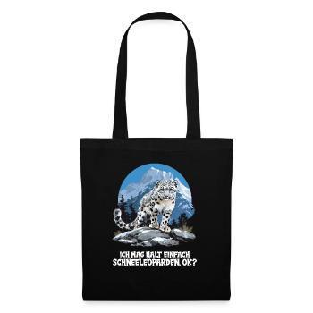 Snow Leopard Schneeleoparden Schneeleopard - Tote Bag - black - Front