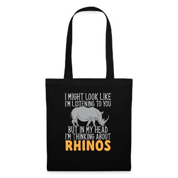 Rhino Rhino Unicorn - Tote Bag - black - Front
