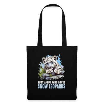 Snow Leopard Schneeleoparden Schneeleopard - Tote Bag - black - Front