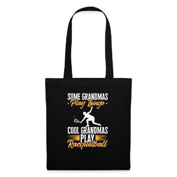 Joueur de racquetball Racquetball - Sac en tissu - noir - Devant