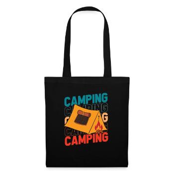 Tent Camping Camping - Tote Bag - black - Front