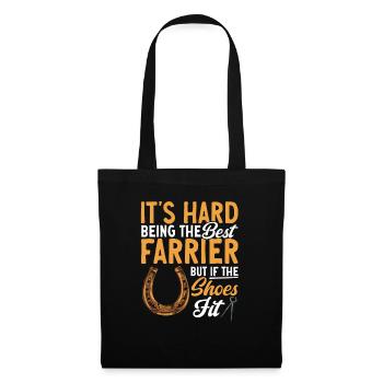 Farrier Horseshoe Horseshoeing - Tote Bag - black - Front