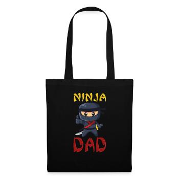 Ninja Dad Birthday Matching Family Ninja Warrior - Stoffbeutel - Schwarz - Vorne