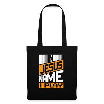 Klavier Christliche Musik Jesus Pianist Gott - Stoffbeutel - Schwarz - Vorne