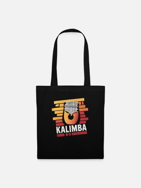 Idiophon Kalimba Geschenk - Stoffbeutel - Schwarz