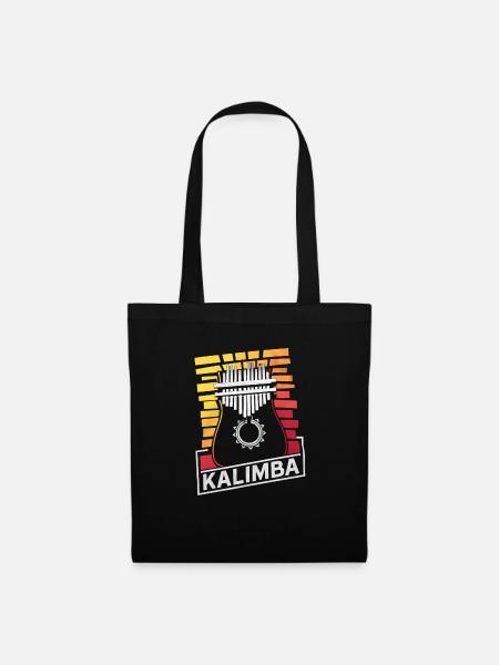 Idiophon Kalimba Geschenk - Stoffbeutel - Schwarz