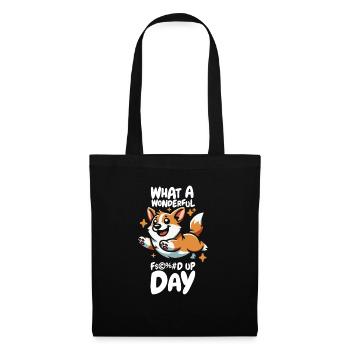 Corgi Fucked Up Day - Tote Bag - black - Front