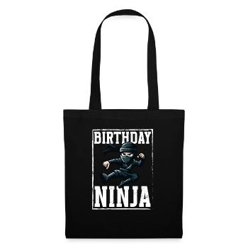 Birthday Ninja Birthday Party Theme Bday Ninja - Tote Bag - black - Front
