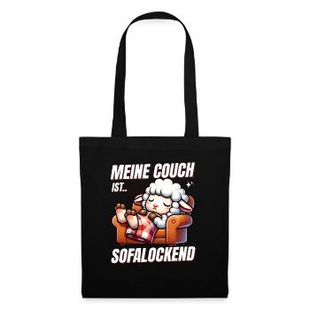 Drôle de mouton pour dormir et se détendre - Sac en tissu - noir - Devant