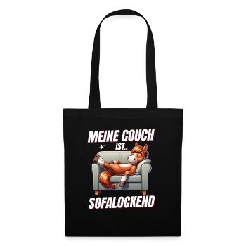 Drôle de cheval pour dormir et se détendre - Sac en tissu - noir - Devant