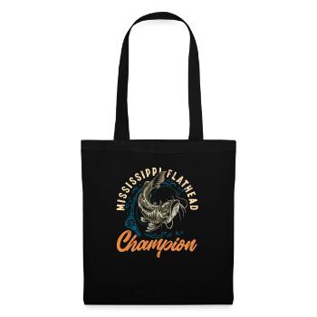 Drôle d’amateur de poisson-chat poisson à tête plate - Sac en tissu - noir - Devant