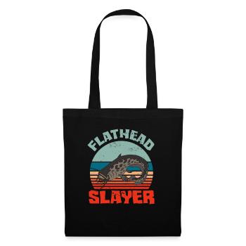 Drôle d’amateur de poisson-chat poisson à tête plate - Sac en tissu - noir - Devant