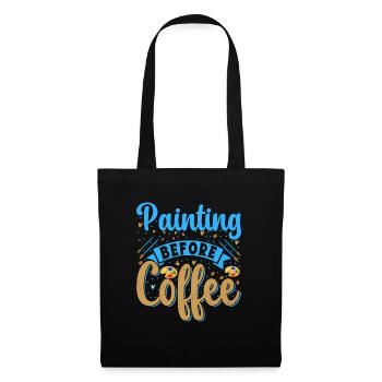 Artist Painter Graphic Painting Before Coffee Gift - Tote Bag - black - Front
