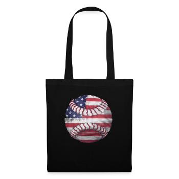 Baseball Men Women Kids Player Pitcher Softball - Stoffbeutel - Schwarz - Vorne