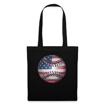 Baseball Men Women Kids Player Pitcher Softball - Stoffbeutel - Schwarz - Vorne