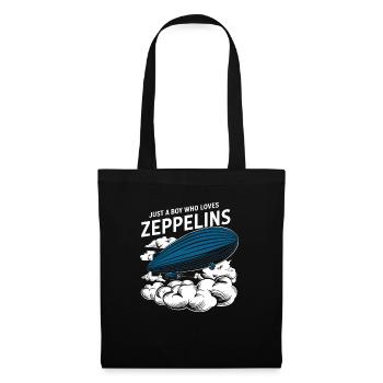 Luftschiff Zeppelin Geschenk - Stoffbeutel - Schwarz - Vorne