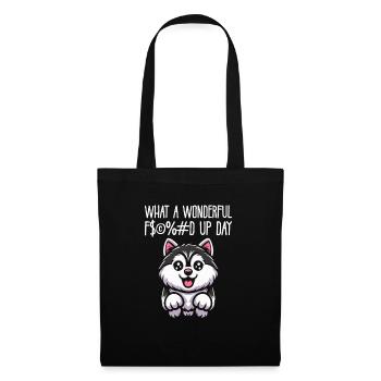 Siberian Husky Fucked Up Day - Tote Bag - black - Front
