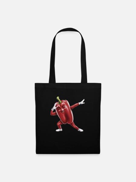 Paprika Geschenk - Stoffbeutel - Schwarz