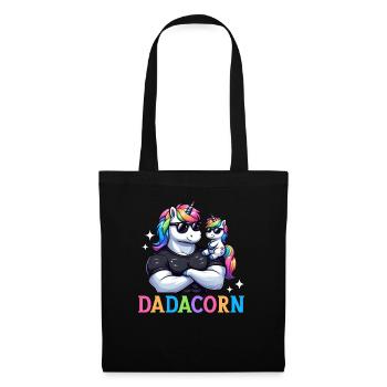Dadacorn Unicorn Dad Dad Father's Day Daughter - Tote Bag - black - Front