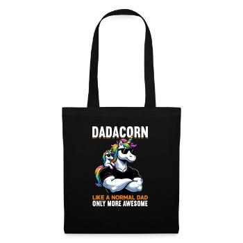 Dadacorn Unicorn Dad Dad Father's Day Daughter - Tote Bag - black - Front