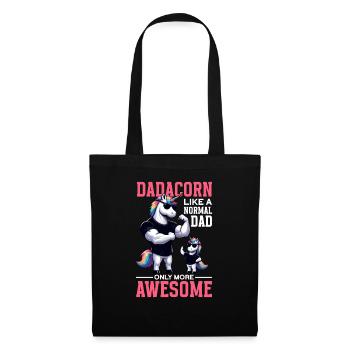 Dadacorn Unicorn Dad Dad Father's Day Daughter - Tote Bag - black - Front