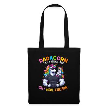 Dadacorn Unicorn Dad Dad Father's Day Daughter - Tote Bag - black - Front