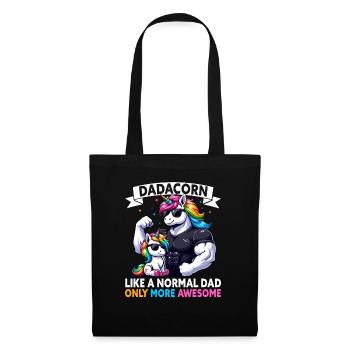 Dadacorn Unicorn Dad Dad Father's Day Daughter - Tote Bag - black - Front