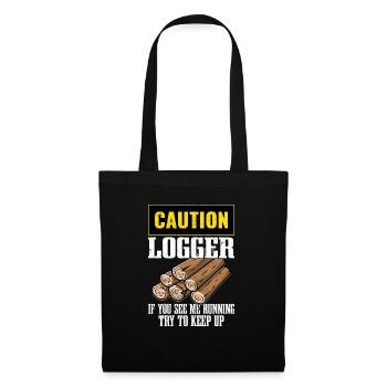Attention Logger si vous me voyez en train d’exécuter Logging Lumbe - Sac en tissu - noir - Devant